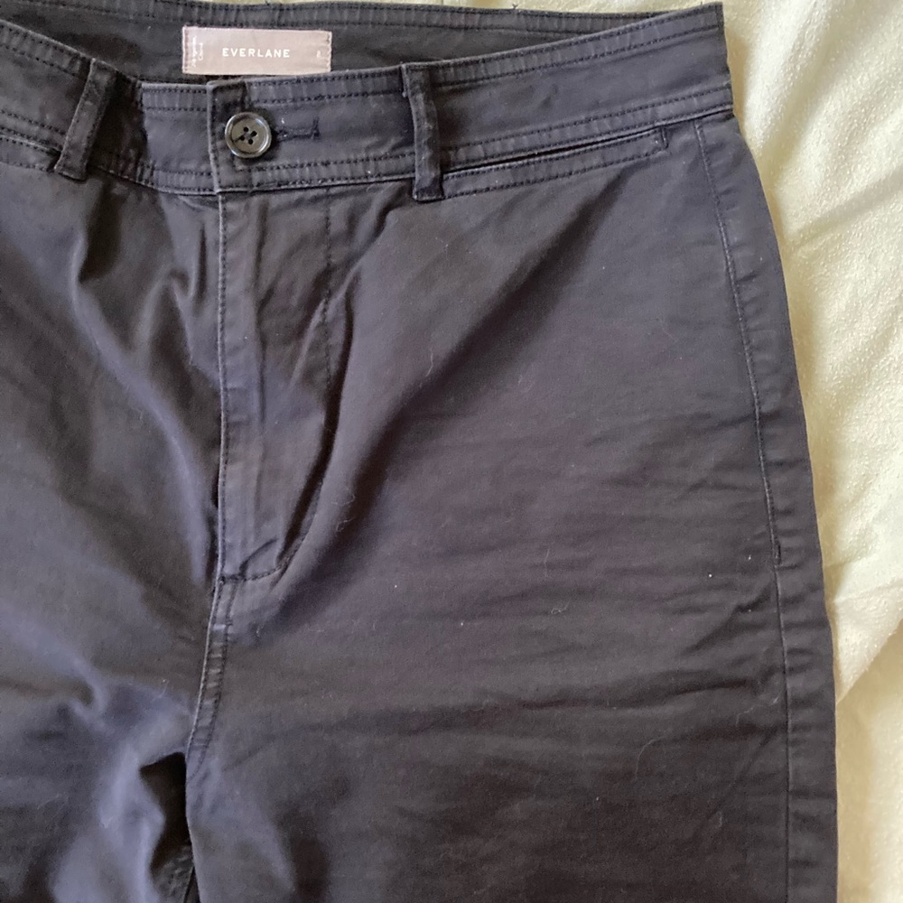 EVERLANE high waisted crop pant black size 8
